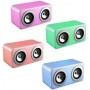 Cassa Mini Speaker Altoparlante Portatile Bluetooth Multicolor Cubo Doppio Akbt200 3W Con Luci Led A Ritmo