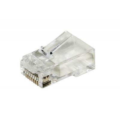 Confezione Connettori Plug Rj45 Cat.6 Utp Con Fori Passanti 100Pz (Lkpl8F)