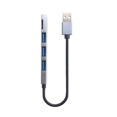 Hub Q-T89 Con 3 Porte Usb 3.0 + 1 Micro Sd Card Slot (Q-T89)