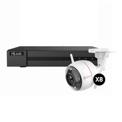 Kit Sistema Di Sorveglianza Nvr 16 Can. (Brandizzato Hilook - Importato Da Hikvision Italia) Nvr-116Mh-C (Compat. Ezviz) + 8X T