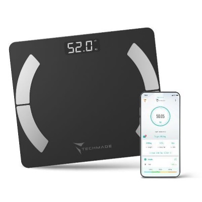 Bilancia Pesapersone Smart Digitale Elettronica - Nera (Tm-Scale-Bk)
